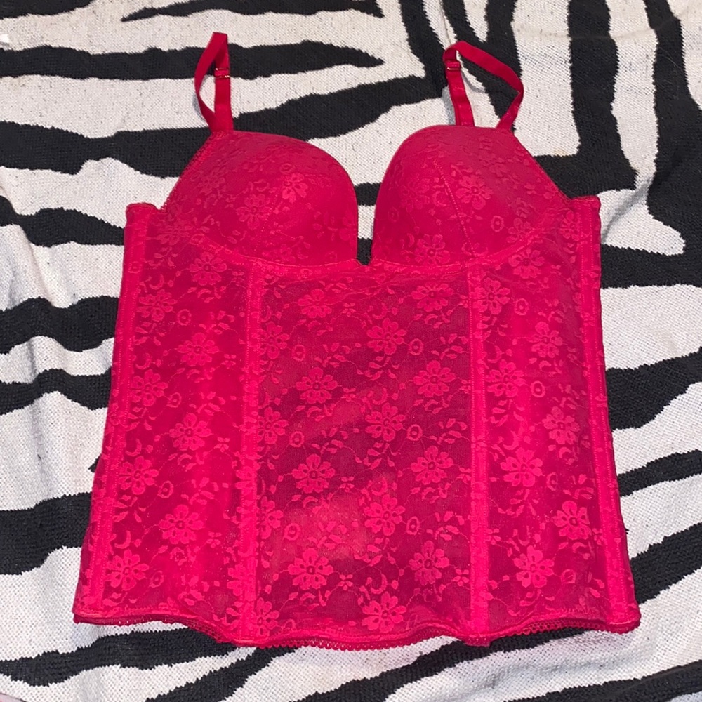 y2k Express hot pink corset